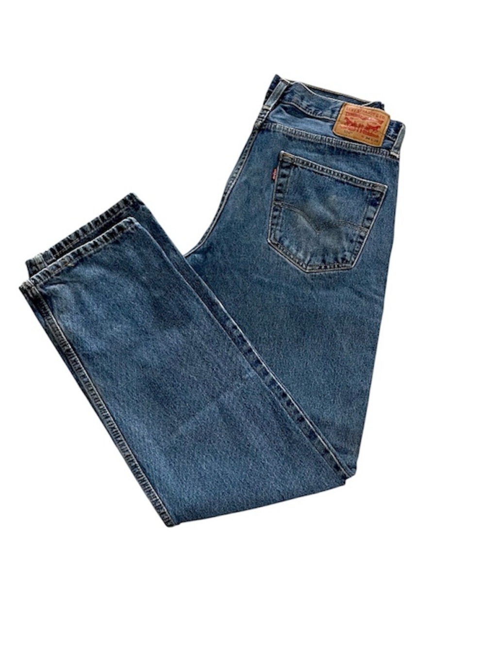 Levis 550 Jeans Mens 34x36 Blue Straight Relaxed Denim Medium Wash